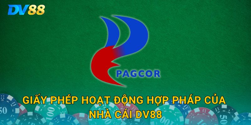Giấy phép hoạt động hợp pháp của nhà cái DV88
